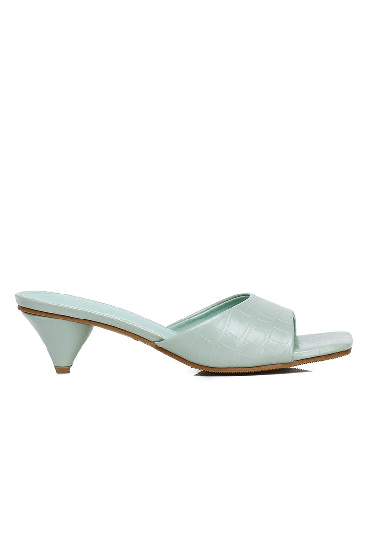 Millie Slip On Heels (Light Green)