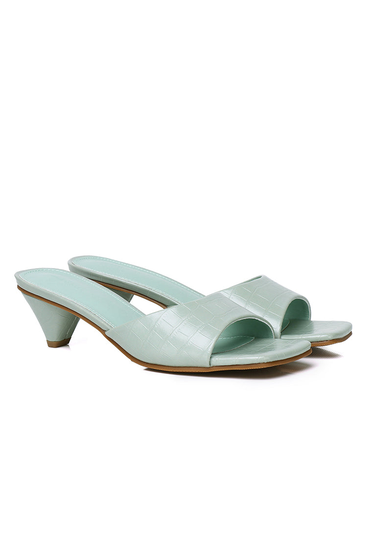 Millie Slip On Heels (Light Green)