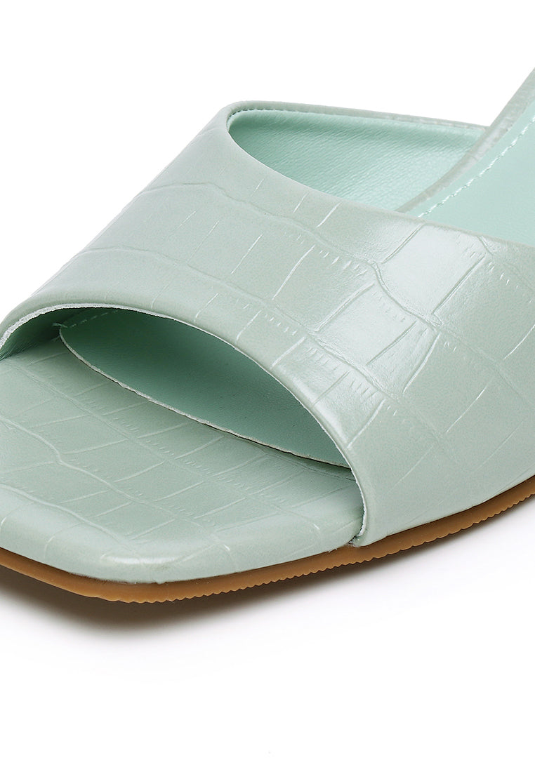 Millie Slip On Heels (Light Green)