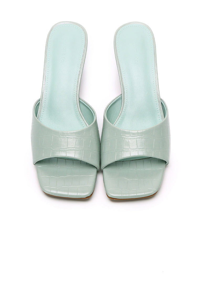 Millie Slip On Heels (Light Green)