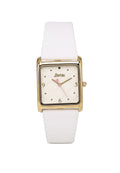 Barbie Dolled Up  Gold Leather Analog Watch (White)