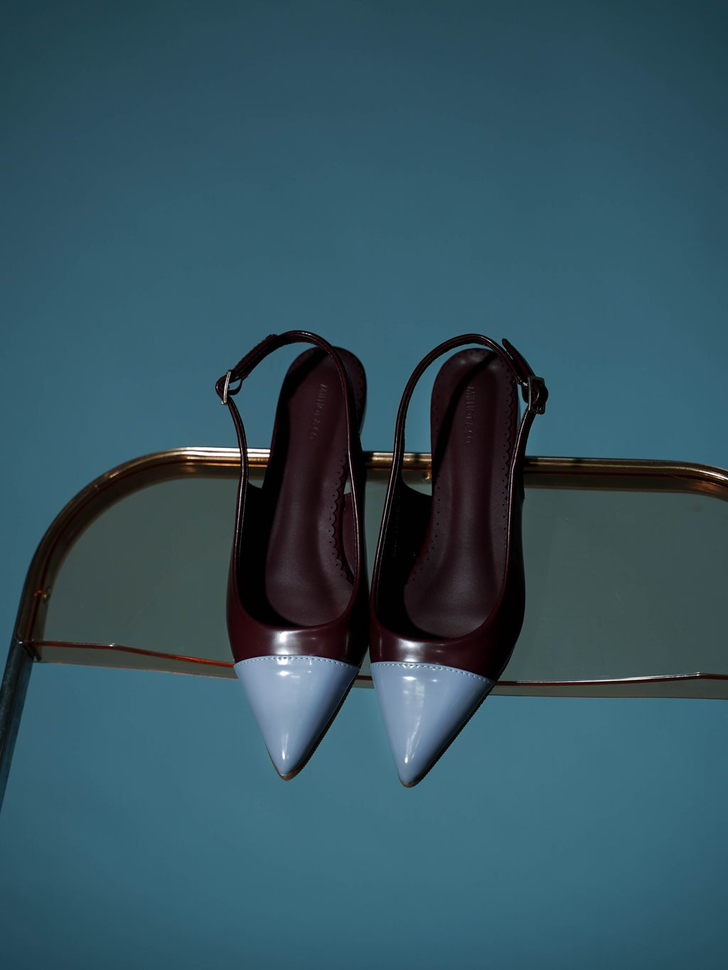 Emilia Two tone Flats & Ballerina (Maroon)