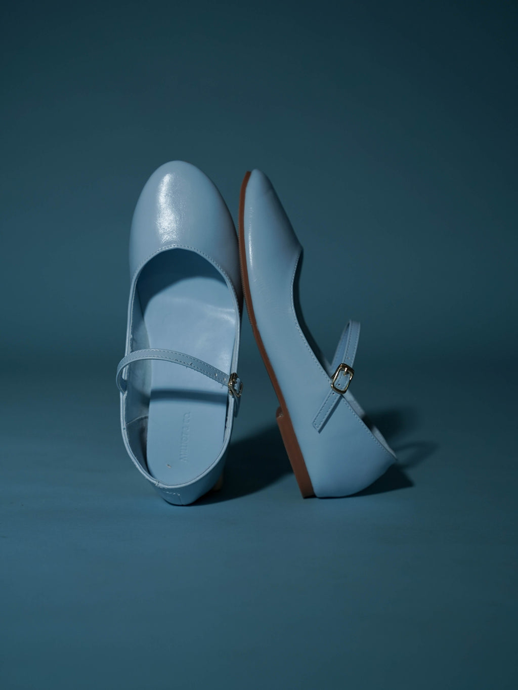 Aelia Rounded Toe Flats & Ballerina (Light Blue)