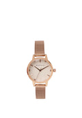 Harper Rose Gold Mesh Strap Watch (Salmon)
