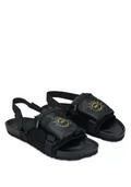 Happy Go Getters Women Open Toe Sandals & Flip Flops (Black)