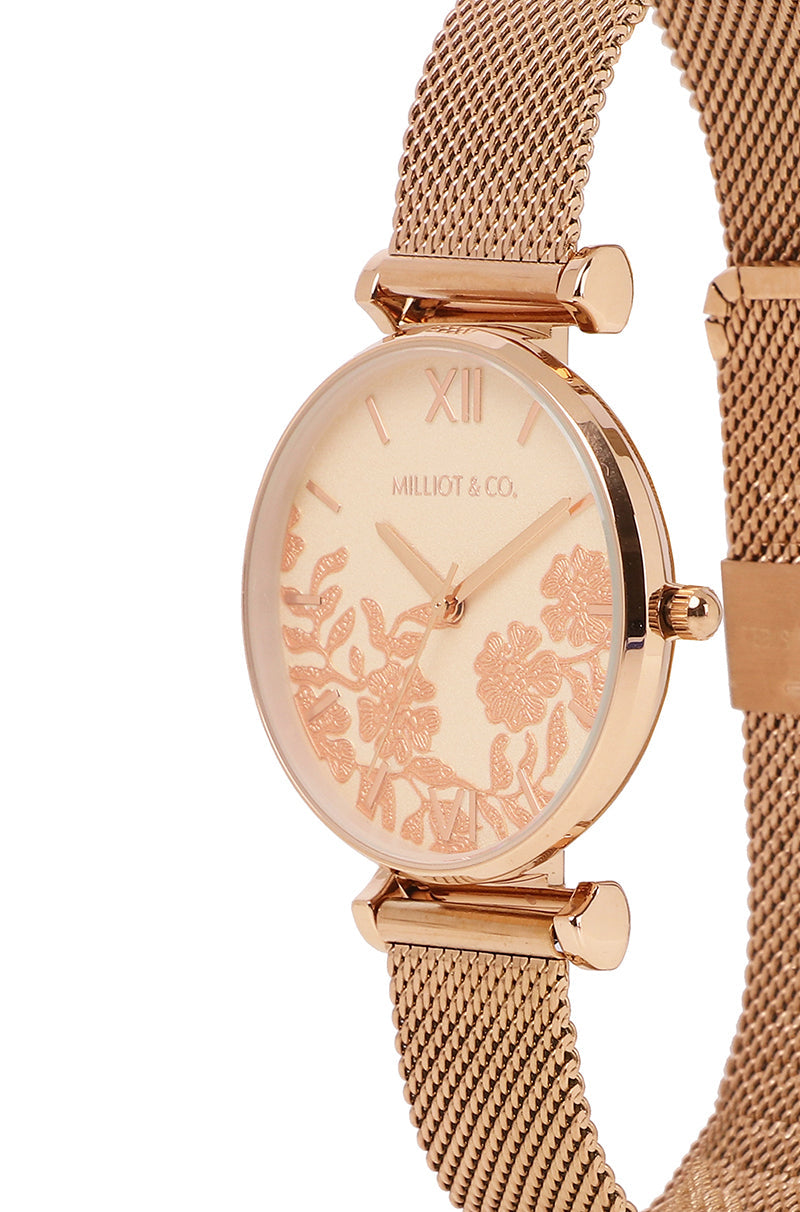 Charlie Watch Set Metal Analog (Salmon)