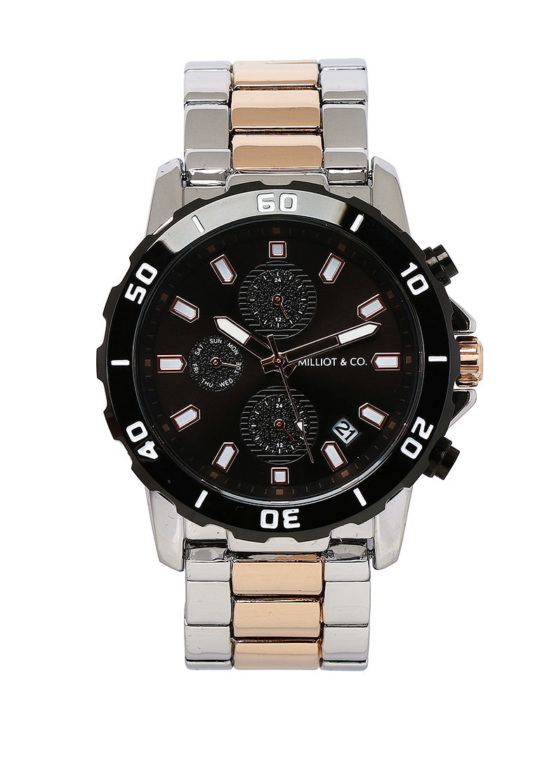 Antonio Rose Gold Metal Watch (Salmon)