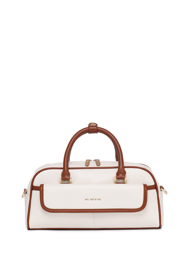 The Ordine Top Handle Bag (Beige)