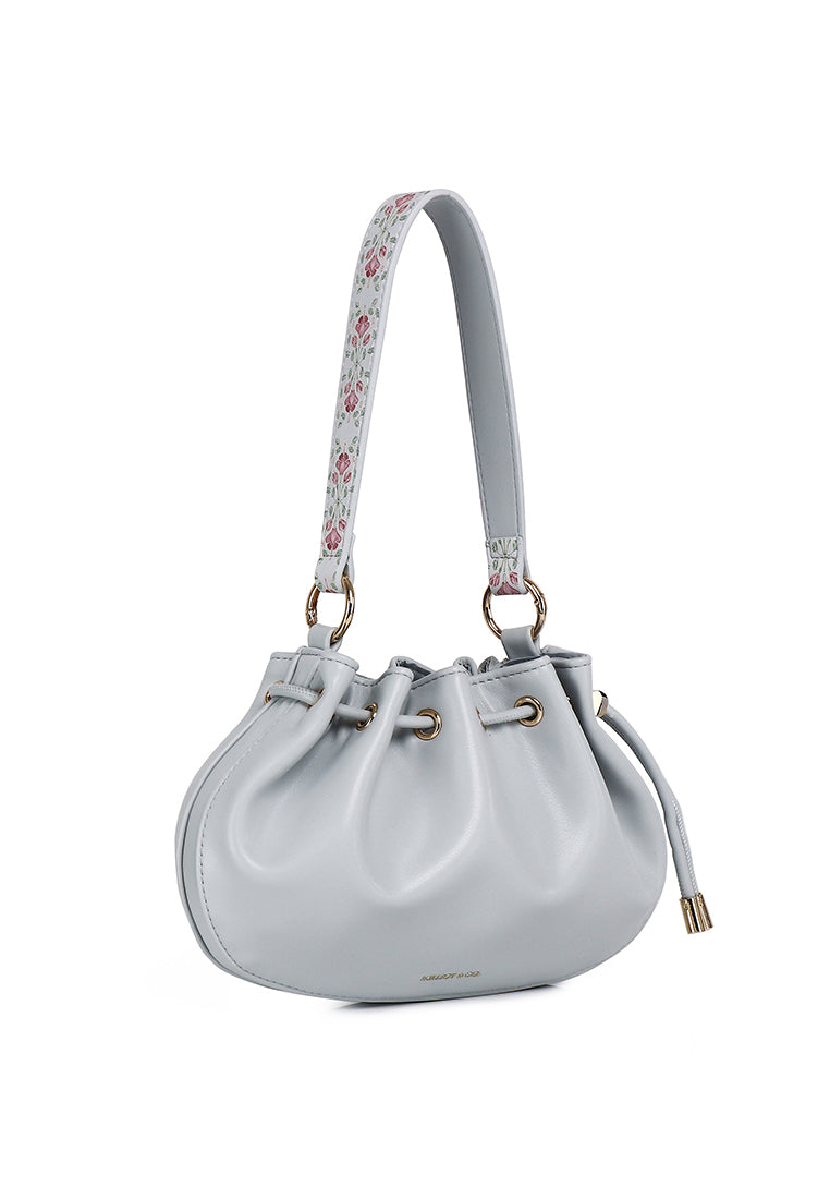 Harriet Petite Drawstring Bucket Bag (Light Blue)