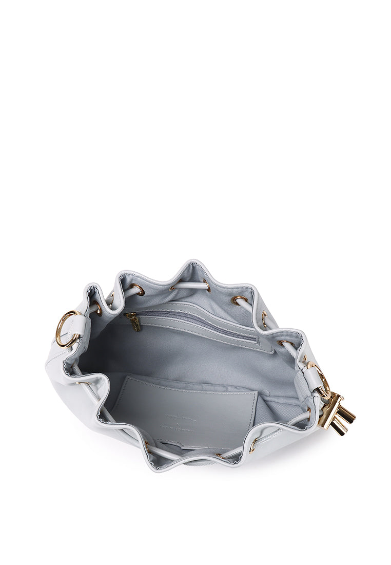 Harriet Petite Drawstring Bucket Bag (Light Blue)