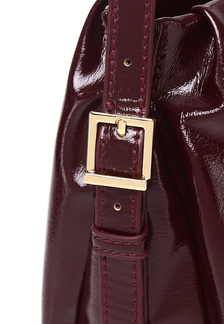 Donna Top Handle Bag  (Maroon)