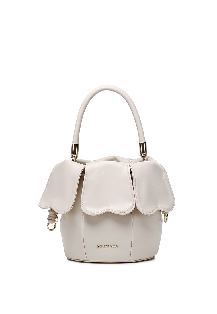 Hana Blossom Bucket Bag (Cream)