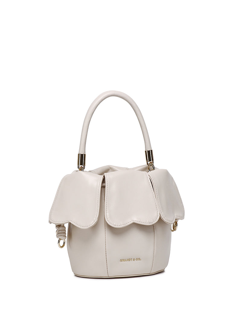 Hana Blossom Bucket Bag (Cream)