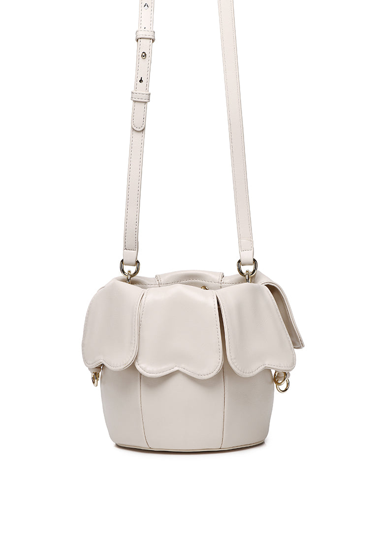 Hana Blossom Bucket Bag (Cream)