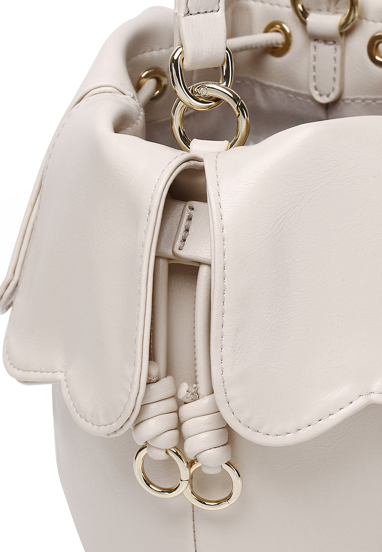 Hana Blossom Bucket Bag (Cream)