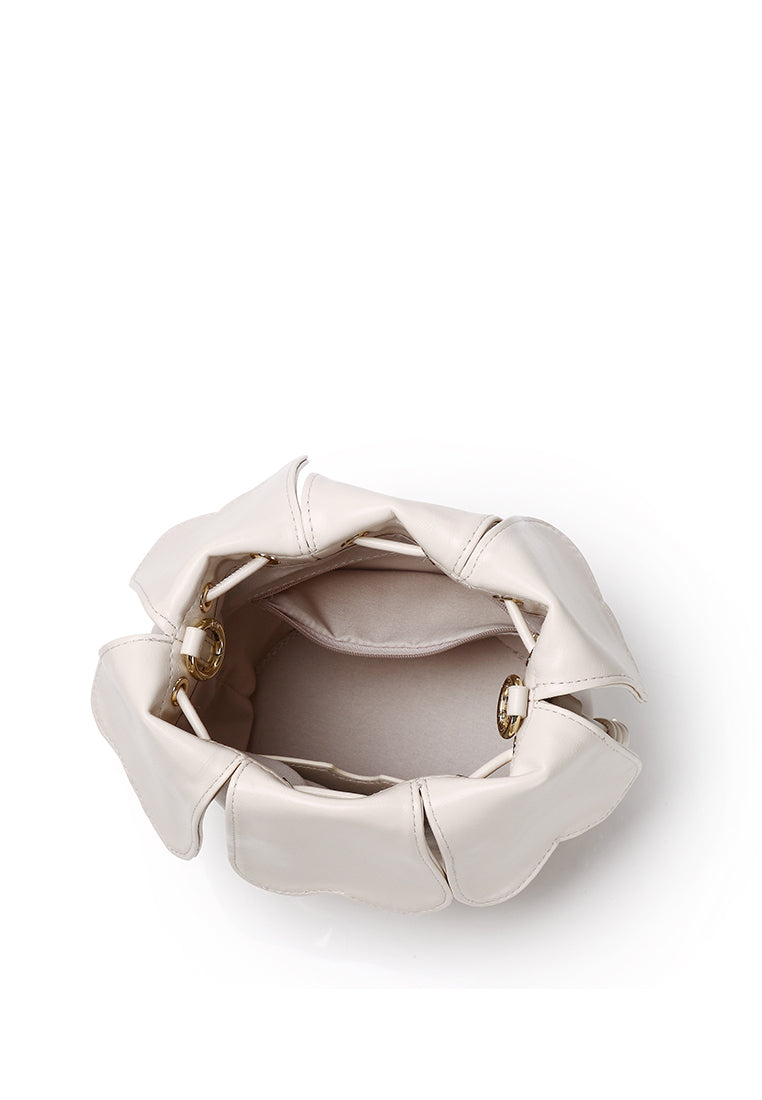 Hana Blossom Bucket Bag (Cream)