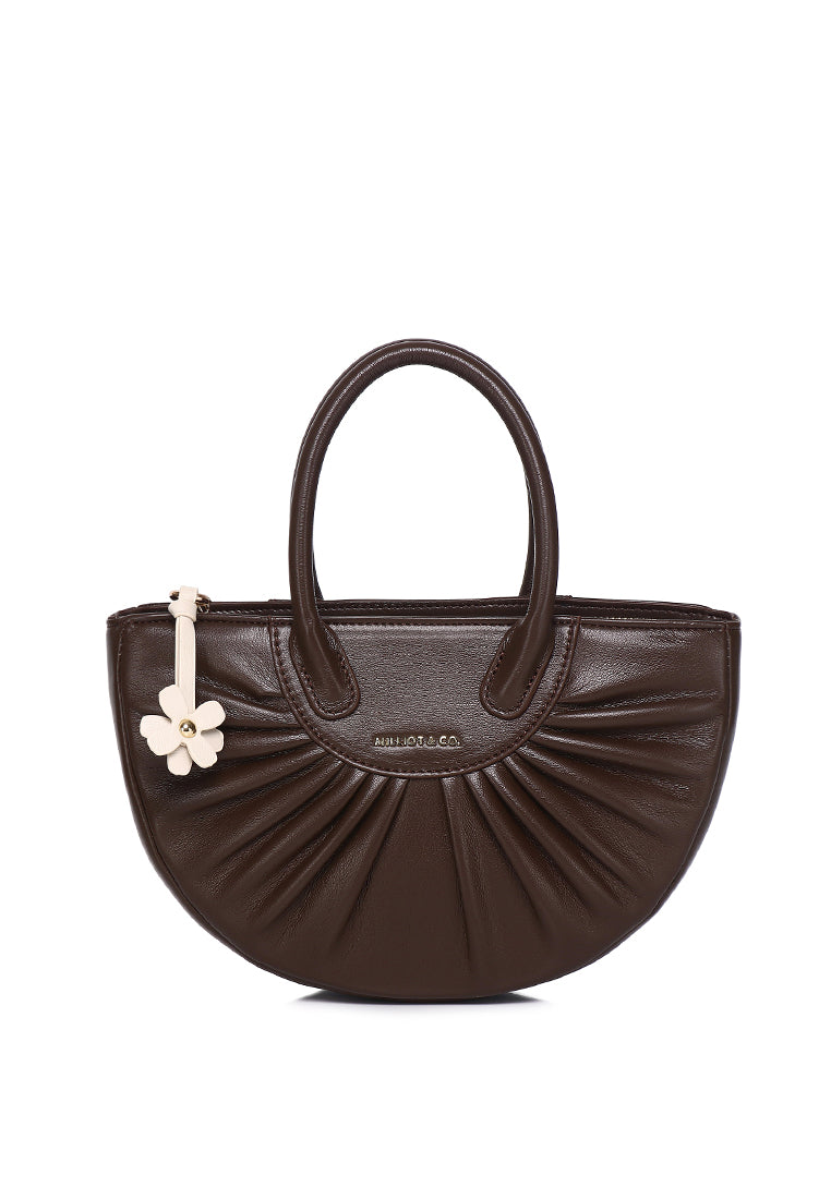 Bliss Bea Pleated Handbag (Espresso)