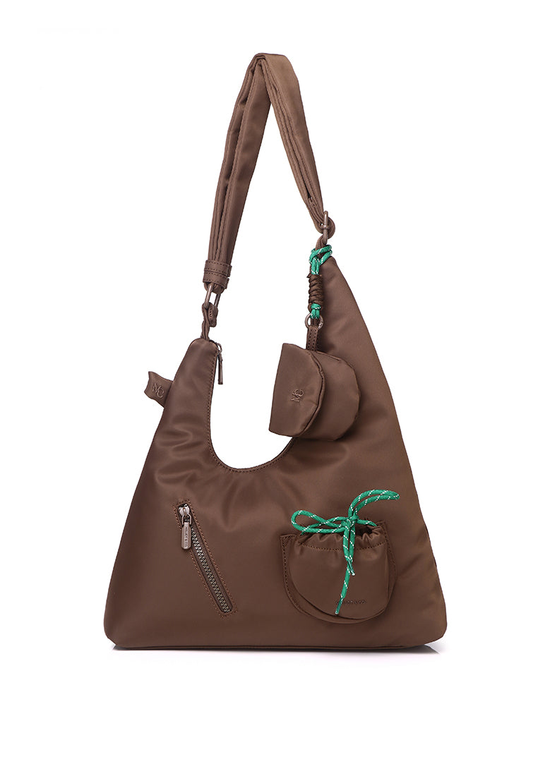 Mova Comfy Nylon Multi-Way Crossbody Bag (Coffee)