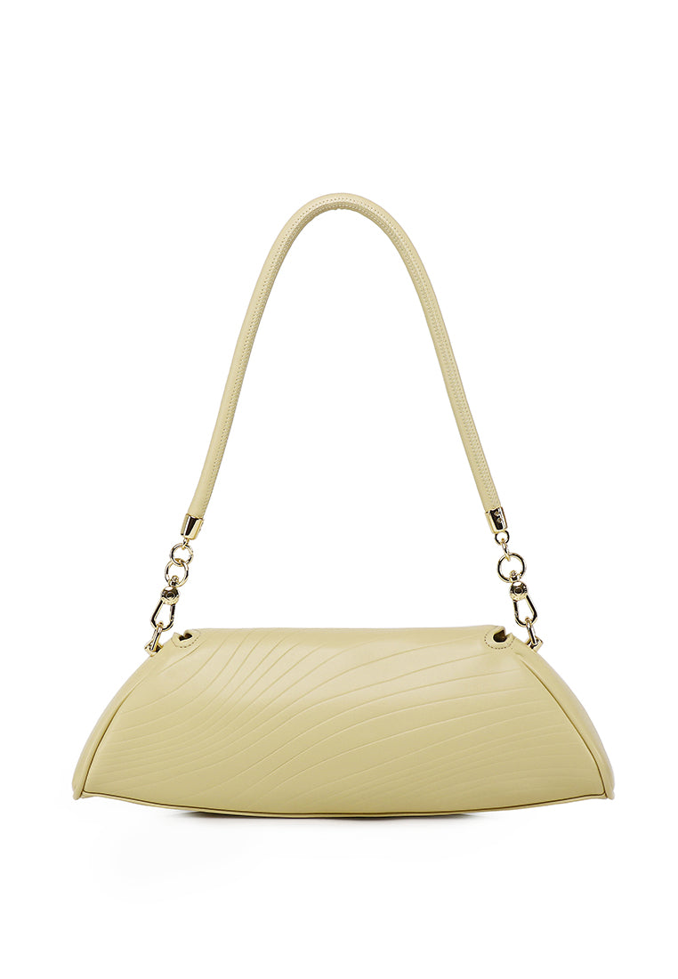 Hattie Flap Shoulder Bag (Light Yellow)