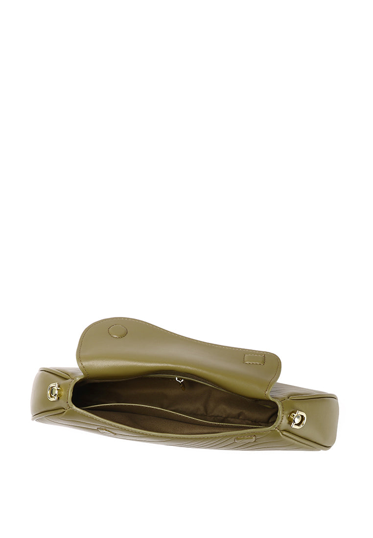 Hattie Flap Shoulder Bag (Olive)