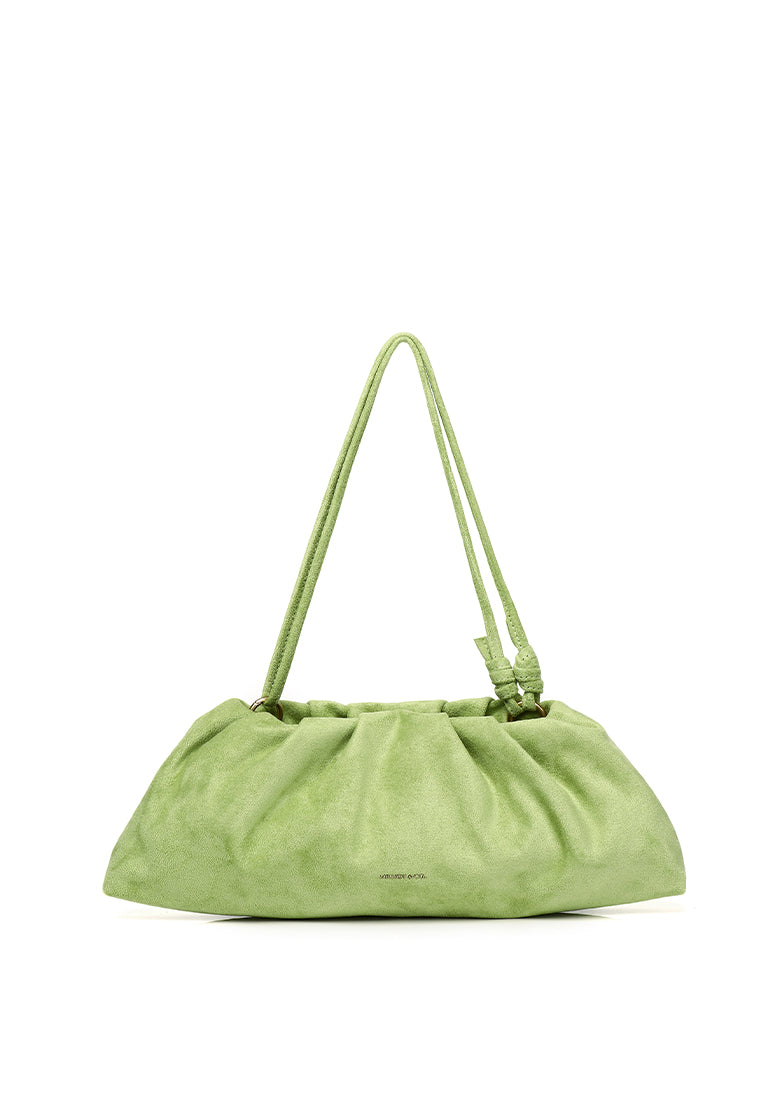 Esme Soft Pleat Shoulder Bag (Green)
