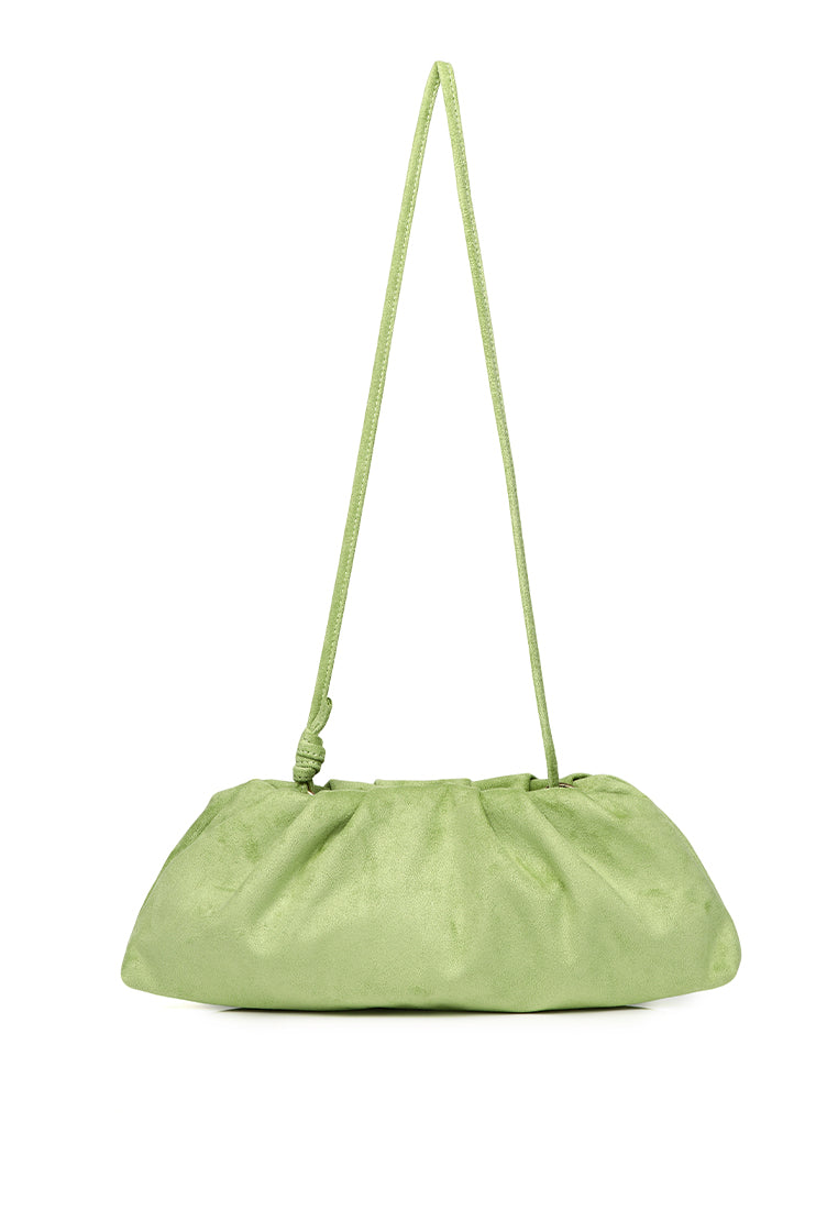 Esme Soft Pleat Shoulder Bag (Green)
