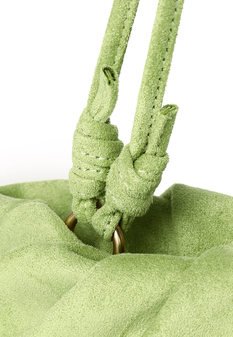 Esme Soft Pleat Shoulder Bag (Green)