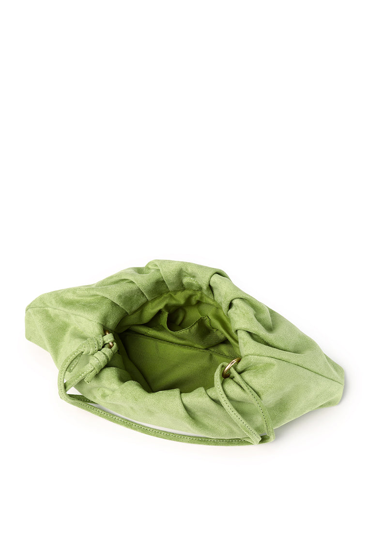 Esme Soft Pleat Shoulder Bag (Green)