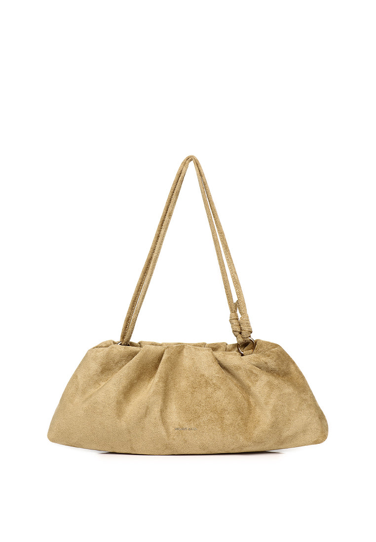 Esme Soft Pleat Shoulder Bag (Khaki)