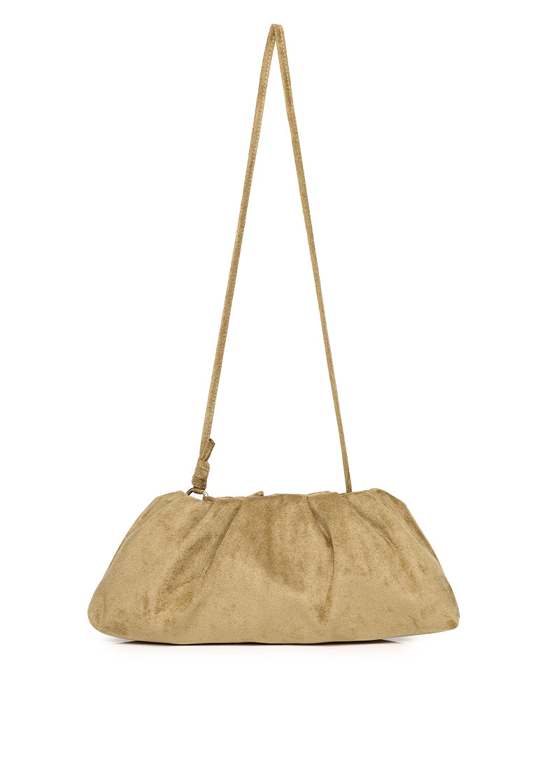 Esme Soft Pleat Shoulder Bag (Khaki)