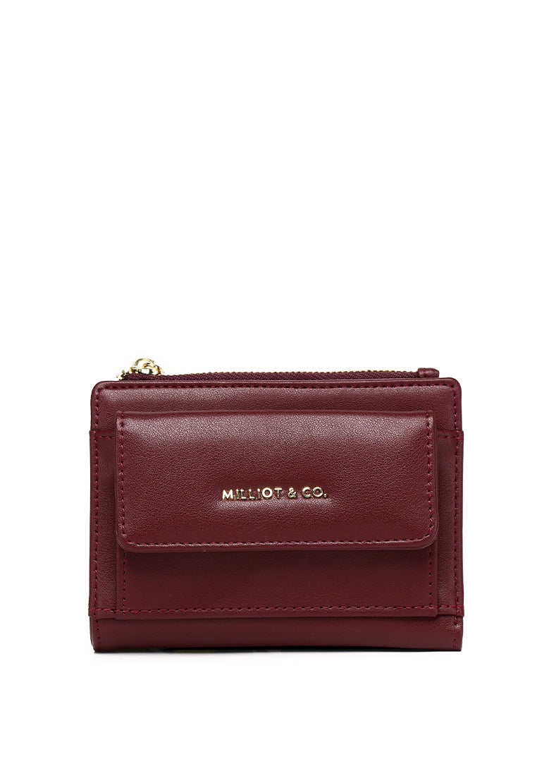 Candy Pop Top Zip Mini Wallet Wallet (Maroon)