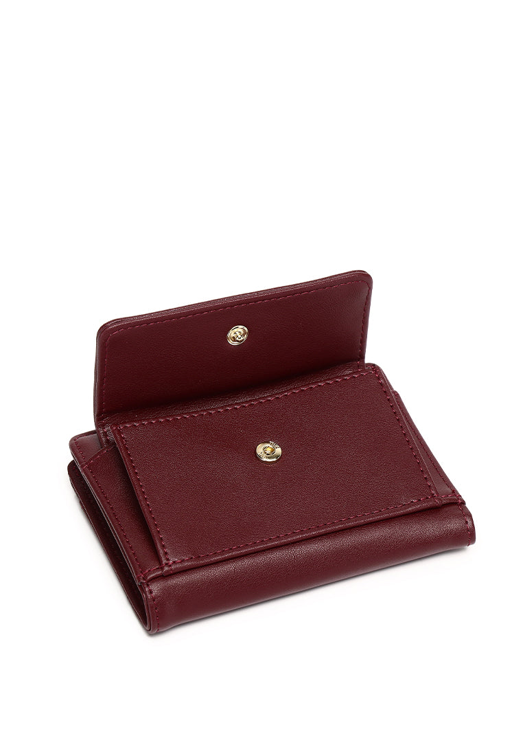 Candy Pop Top Zip Mini Wallet Wallet (Maroon)