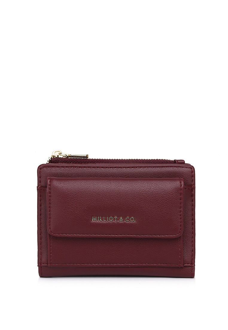 Candy Pop Top Zip Mini Wallet Wallet (Maroon)