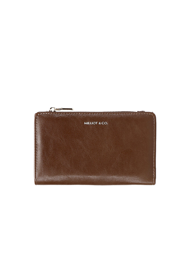 Heya Top-Zip Short Wallet (Brown)
