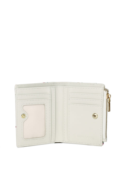 Blooming Garden Top Zip Mini Wallet (Cornsilk)