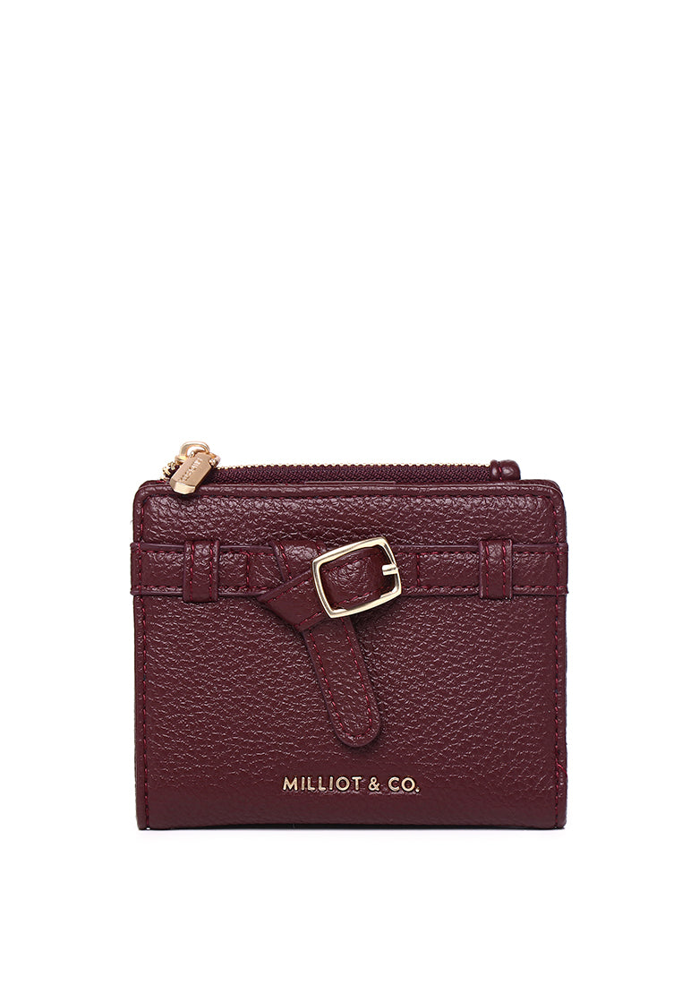 Grace Bifold Short Wallet (Maroon)