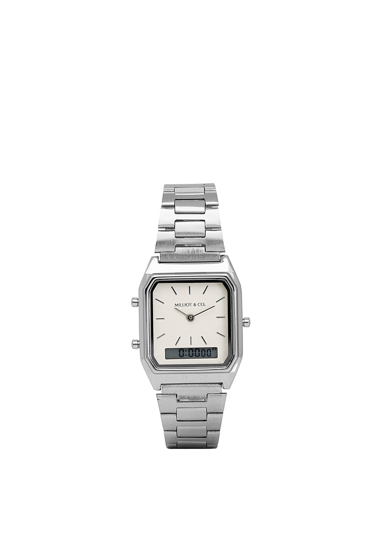 Joel Silver Stainless Steel Analog Watches (Silver)