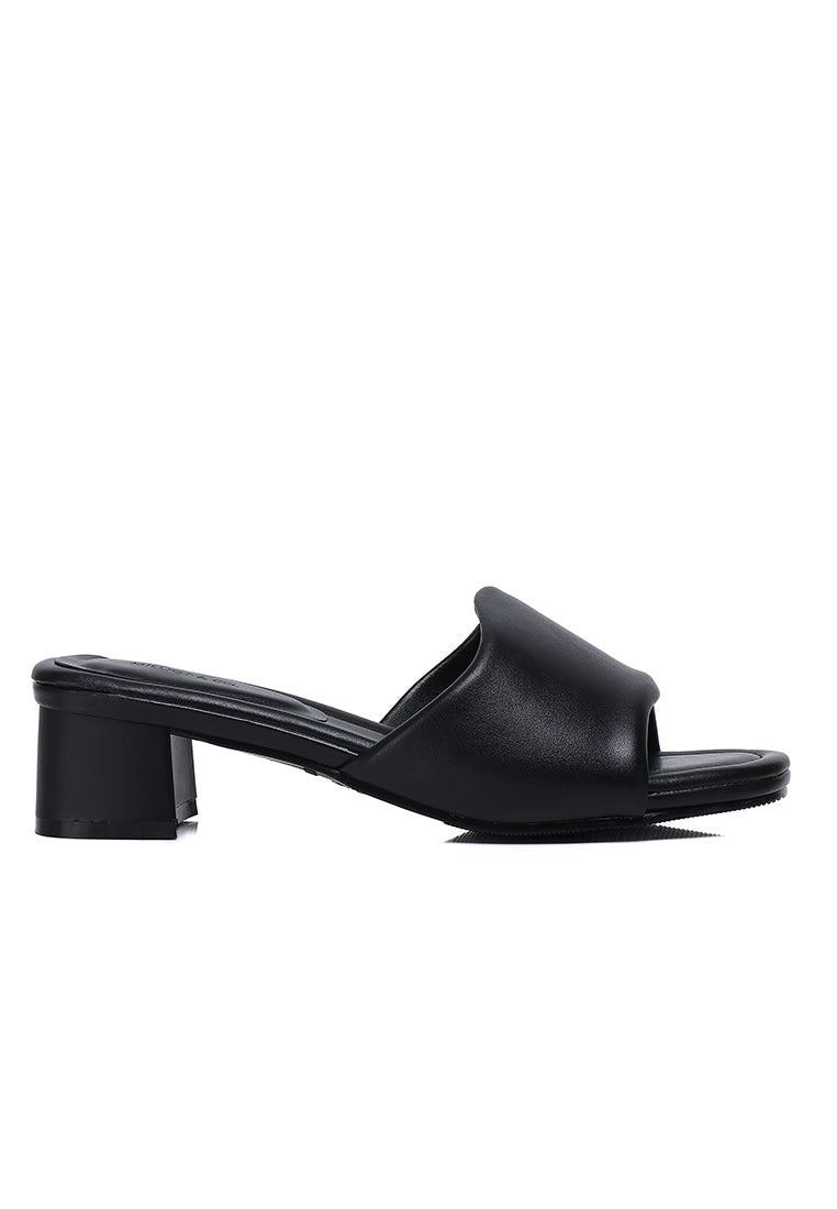Sofia Comfy Slip On Heels (Black)