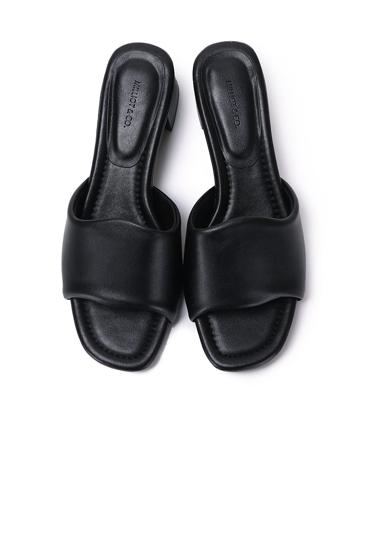Sofia Comfy Slip On Heels (Black)