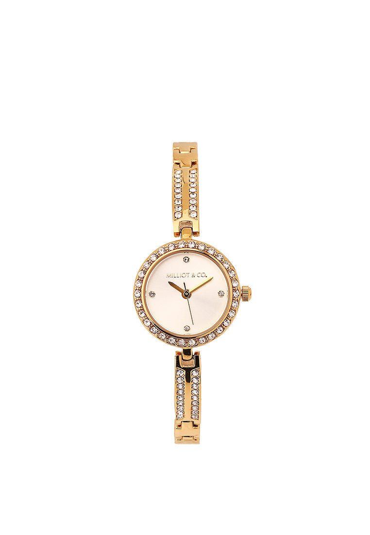 Yuna Rhinestone Analog Watch (Gold)