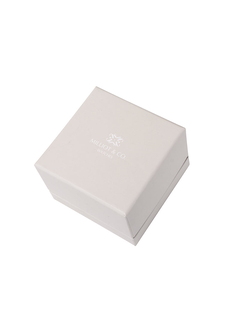 Yuna Rhinestone Analog Watch (Silver)