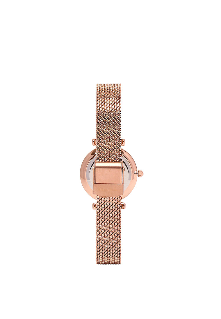 Cece Fleur Analog Mesh Strap Watch (Rose Gold)