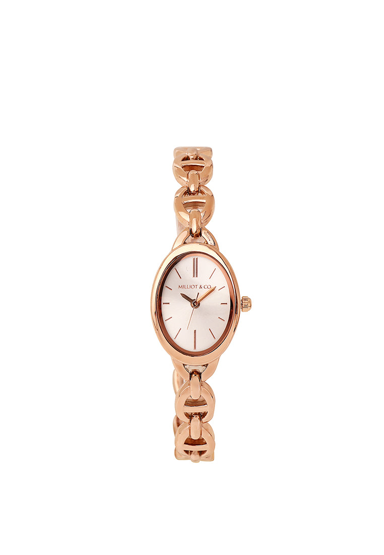 Rebecca Classic Bracelet Analog  Watch with Bracelet Set (Rose Gold)