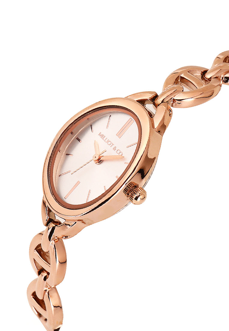 Rebecca Classic Bracelet Analog  Watch with Bracelet Set (Rose Gold)