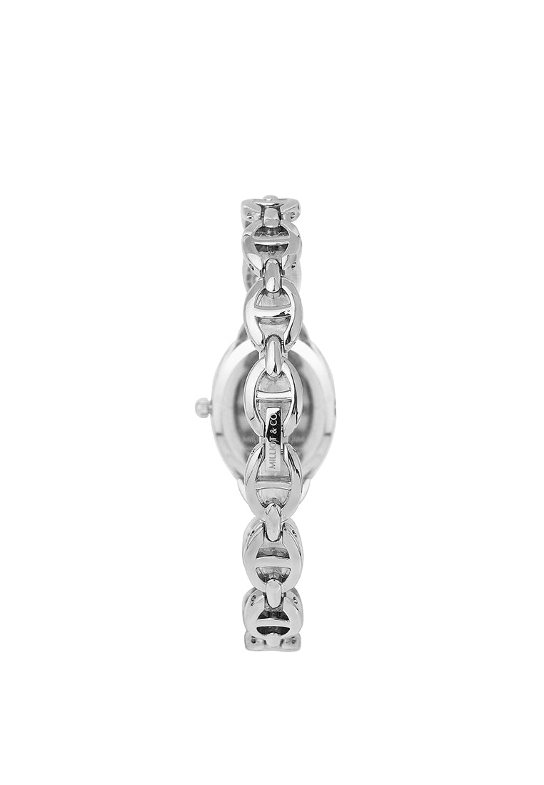 Rebecca Classic Bracelet Analog  Watch with Bracelet Set (Silver)
