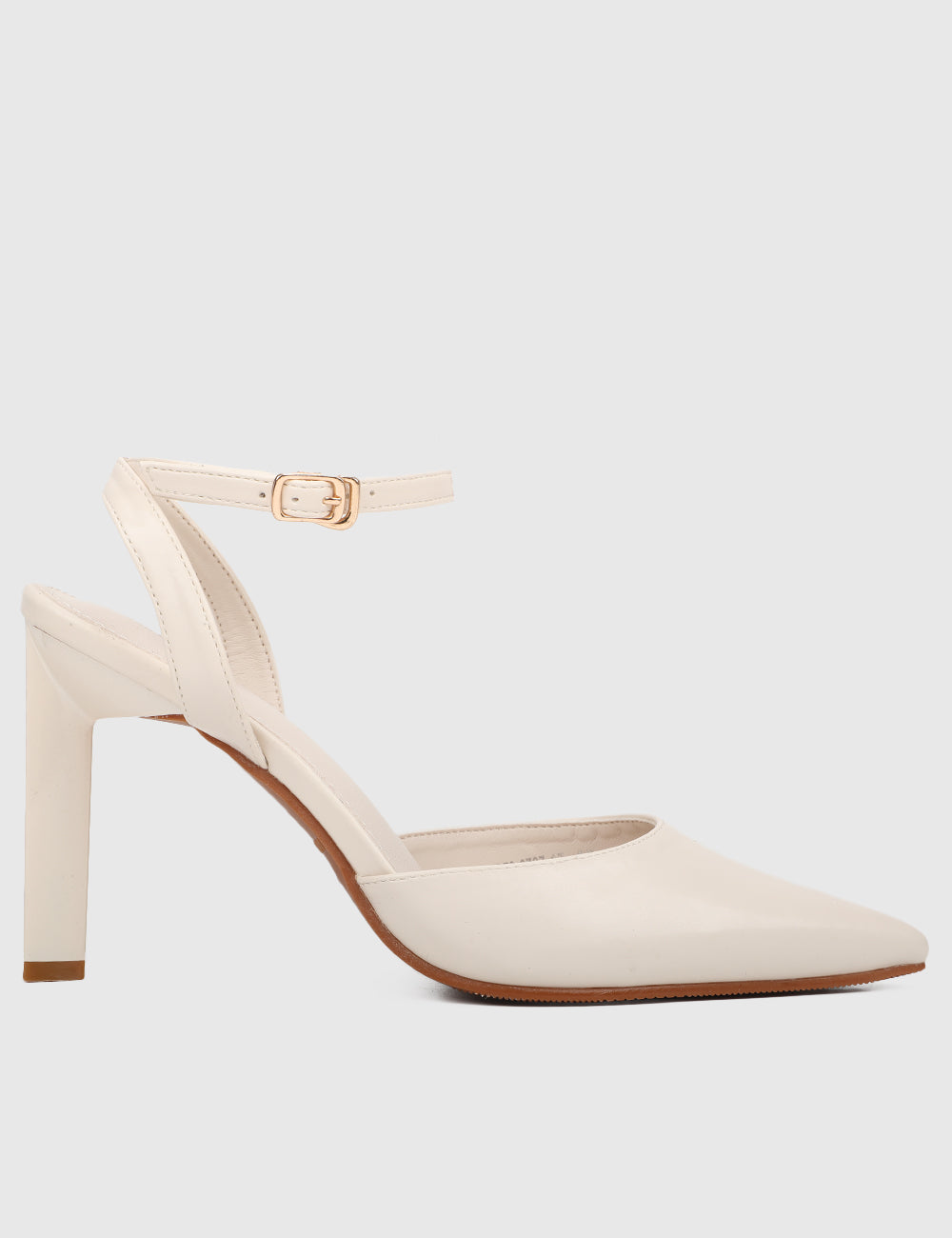 Jessye Pointed Toe Heels (White)