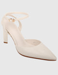 Jessye Pointed Toe Heels (White)