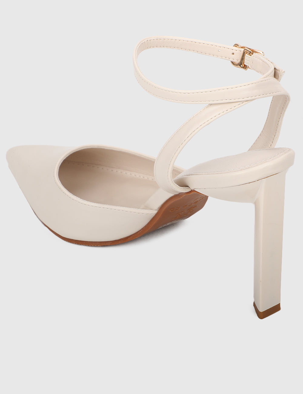 Jessye Pointed Toe Heels (White)