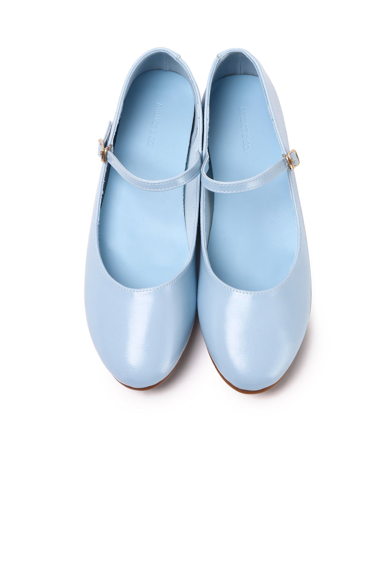 Aelia Rounded Toe Flats & Ballerina (Light Blue)
