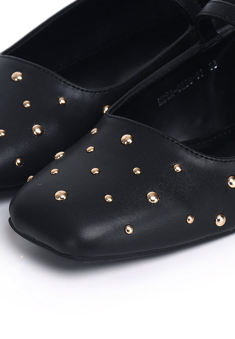 Lyla Ballerina & Flats With Stub (Black)